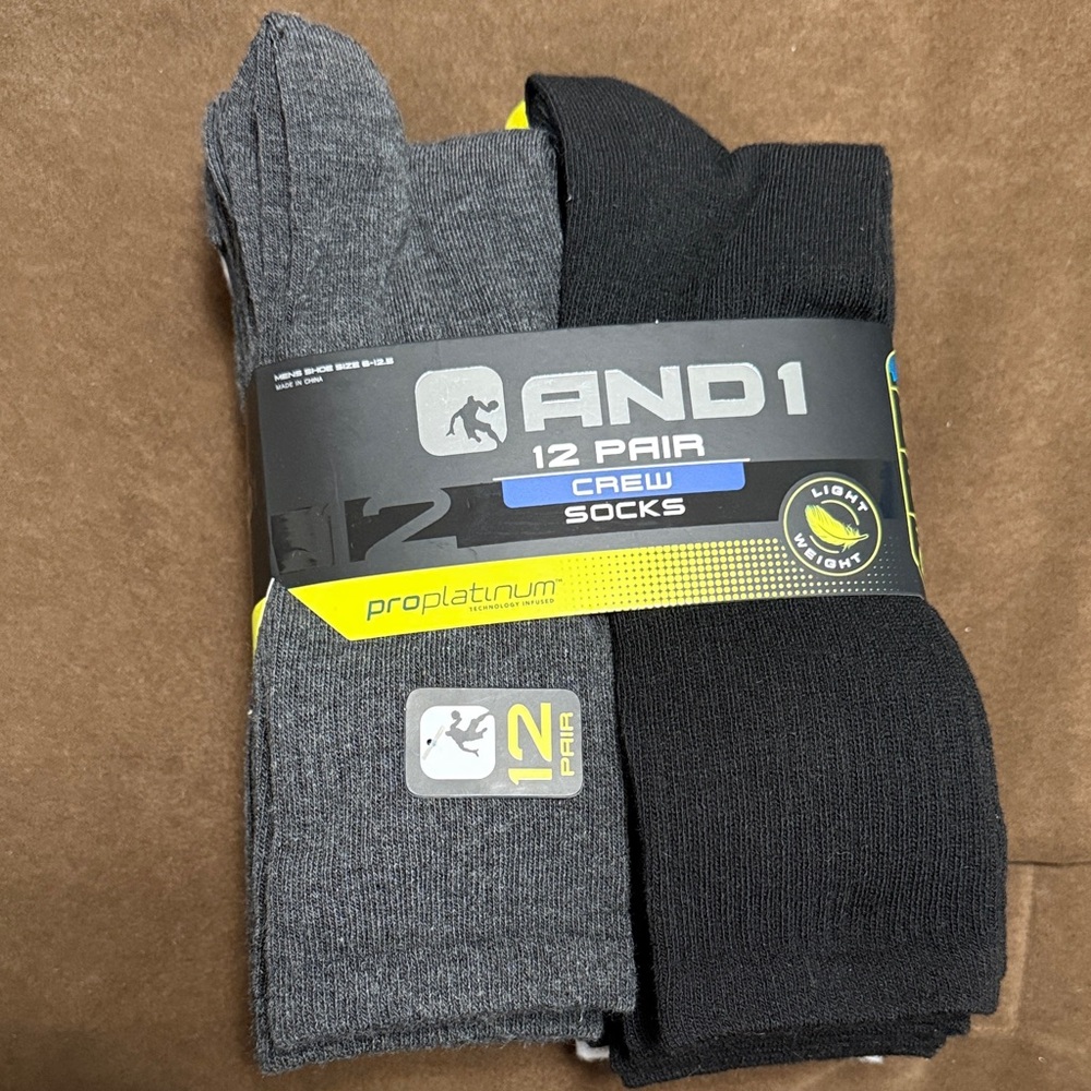 AND1 Athletic Crew Socks